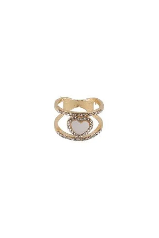 Anillo tiras corazón brillos sold by Shasa