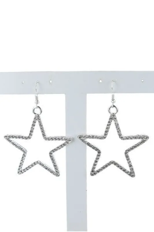 Aretes colgantes estrellas brillos sold by Shasa