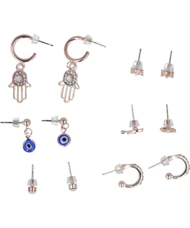 Set 6 Pares Aretes Ojos Turcos made by Shasa