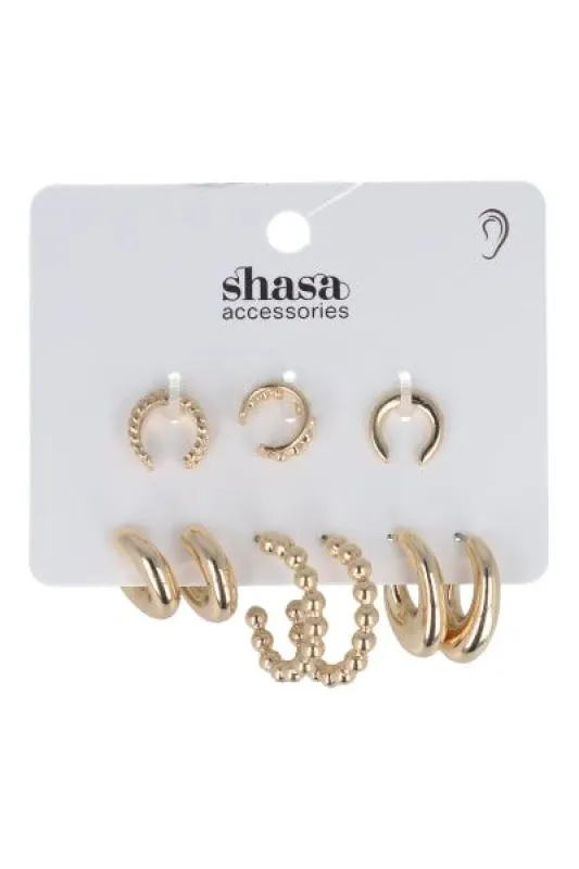 Set 3 Pares Arracadas Earcuffs sold by Shasa