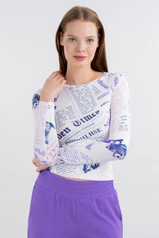 Top Manga Larga Periódico sold by Shasa