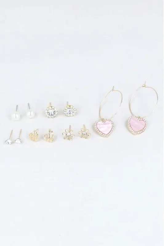 Set 6 Pares Aretes Multidiseños sold by Shasa