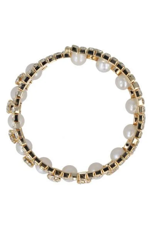 Brazalete espiral perlas brillos sold by Shasa