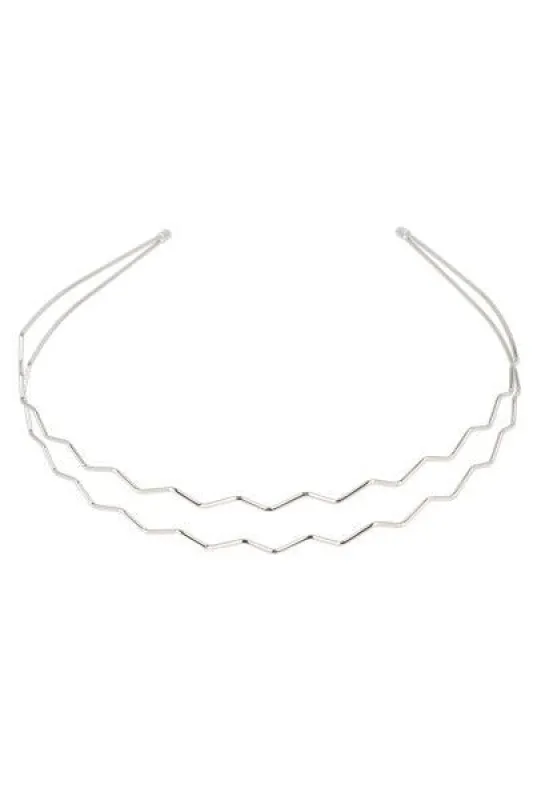 Diadema metálica zigzag sold by Shasa