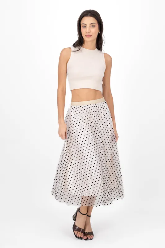 Falda De Tulle Con Polka Dots sold by Shasa