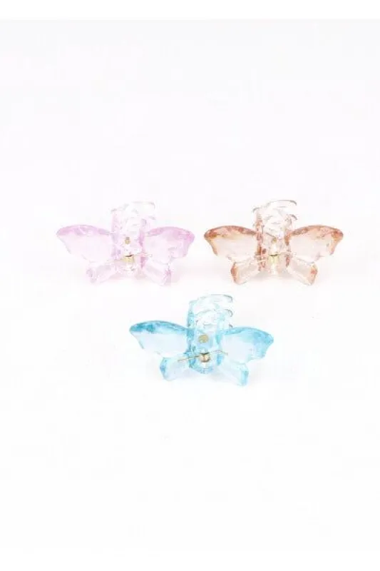 Set 3 Pinzas Mariposa Transparente sold by Shasa