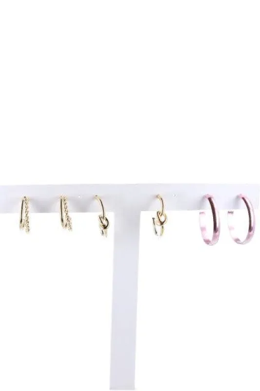 Set 3 pares arracadas nudo sold by Shasa