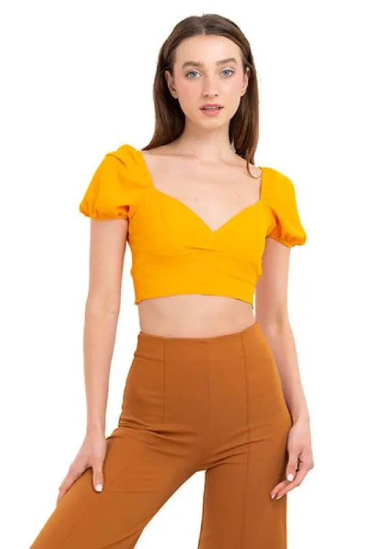 Top liso manga corta abullonada sold by Shasa