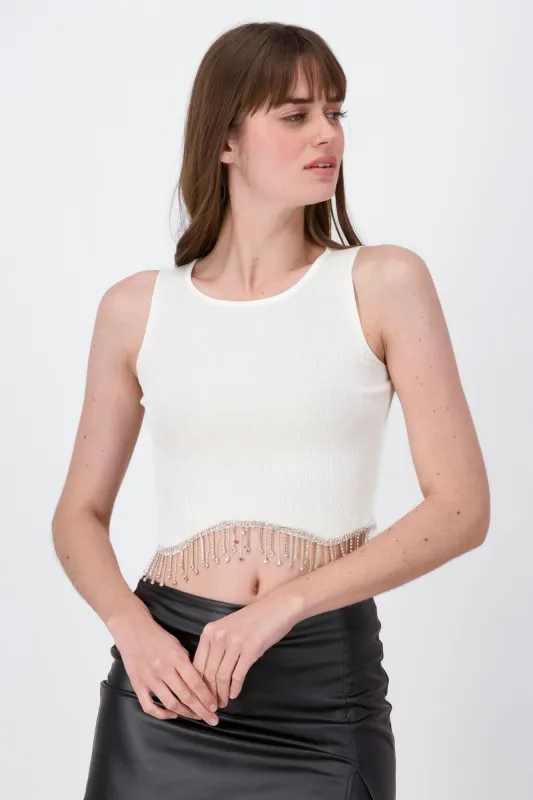 Top Sin Mangas Detalle Brillos sold by Shasa