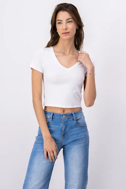 Playera lisa cuello V sold by Shasa