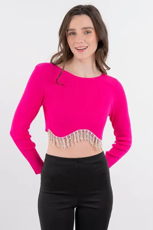 Top Acanalado Flecos Brillos sold by Shasa