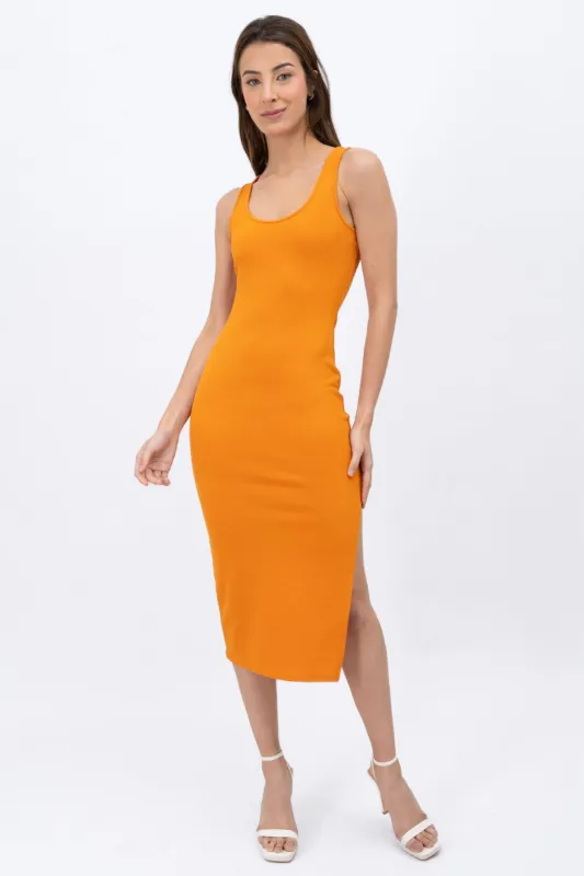 Vestido midi bodycon abertura sold by Shasa