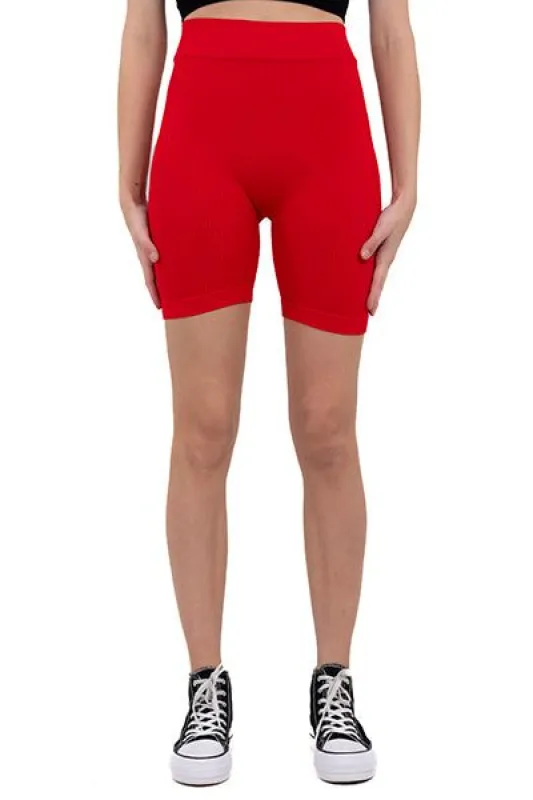 Short biker cintura alta rib sold by Shasa