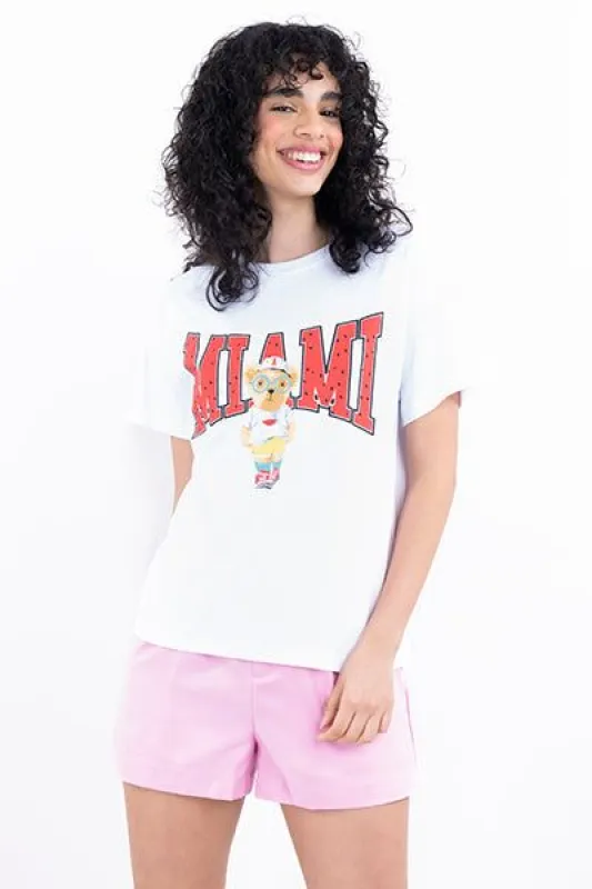 Playera manga corta osito Miami sold by Shasa