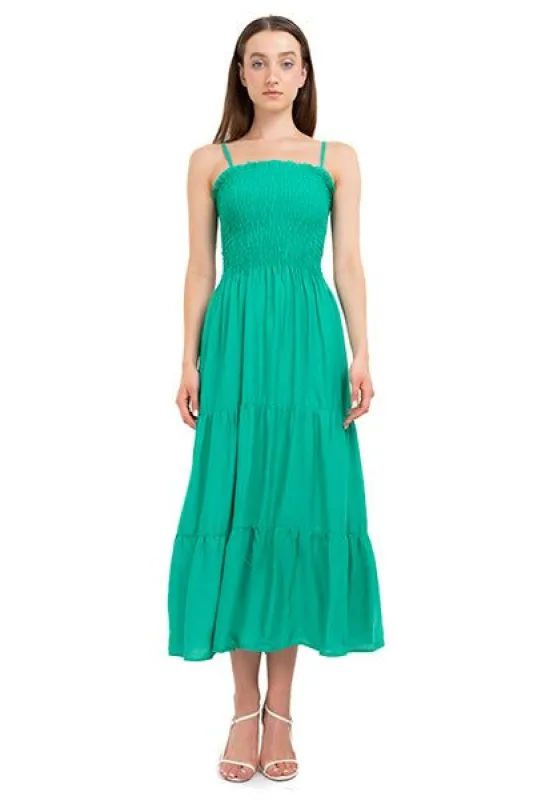 Vestido midi tejido smock cintura sold by Shasa