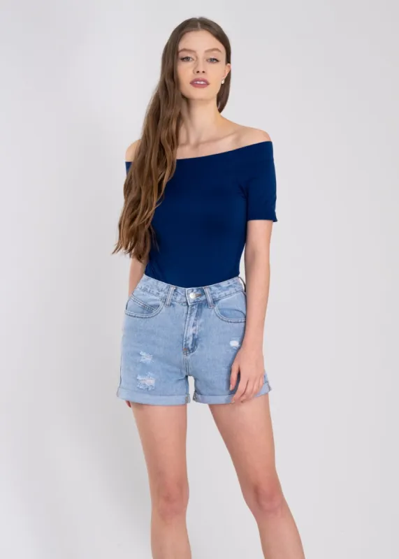 Bodysuit liso hombros descubiertos sold by Shasa