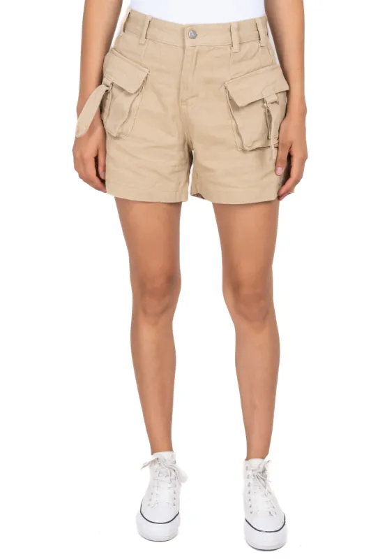 Short denim cargo sold by Shasa