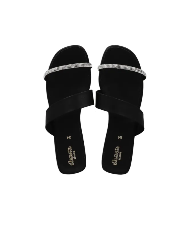 Sandalia pala tiras brillos sold by Shasa