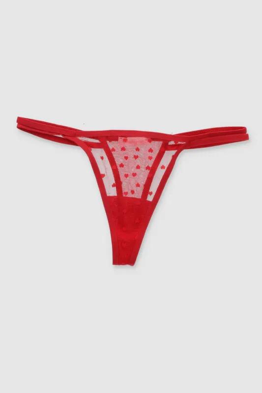 Tanga Corazones Mesh sold by Shasa