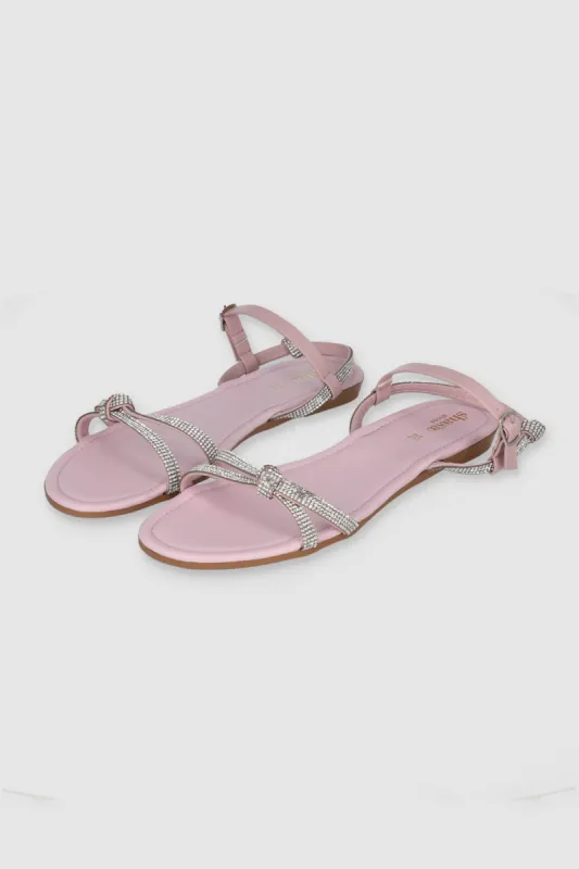 Sandalia Brillos Nudo Lado sold by Shasa