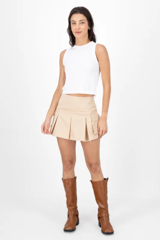 Minifalda Tableada Bolsas Cargo made by Shasa