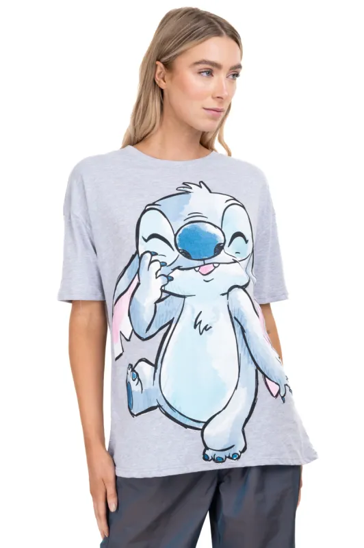 Playera amplia estampado Stitch sold by Shasa