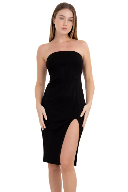 Vestido midi bodycon strapless sold by Shasa