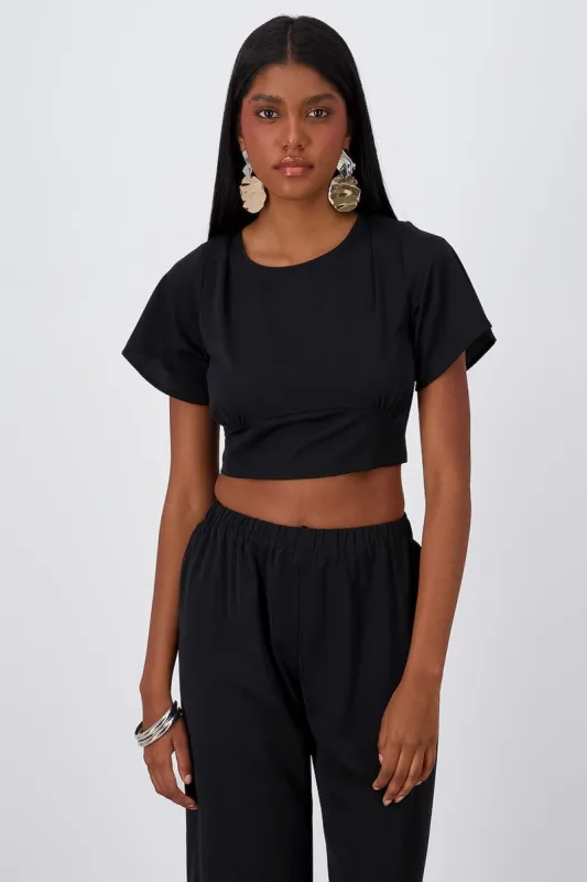 Top Manga Corta Detalle Lazo sold by Shasa