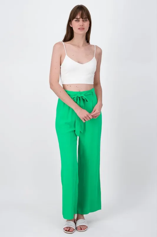 Pantalon Fluido Lino Detalle Moño sold by Shasa