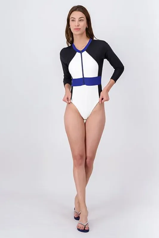 Traje de baño contraste manga larga sold by Shasa