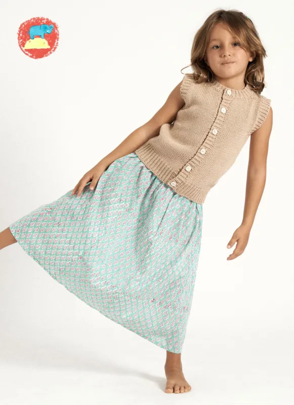 PENELOPE SKIRT TURQUOISE sold by SHE MADE ME