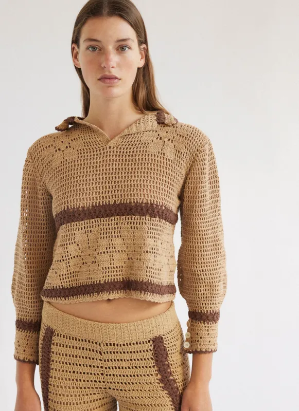 LEYA SHIRT SAND sold by SHE MADE ME