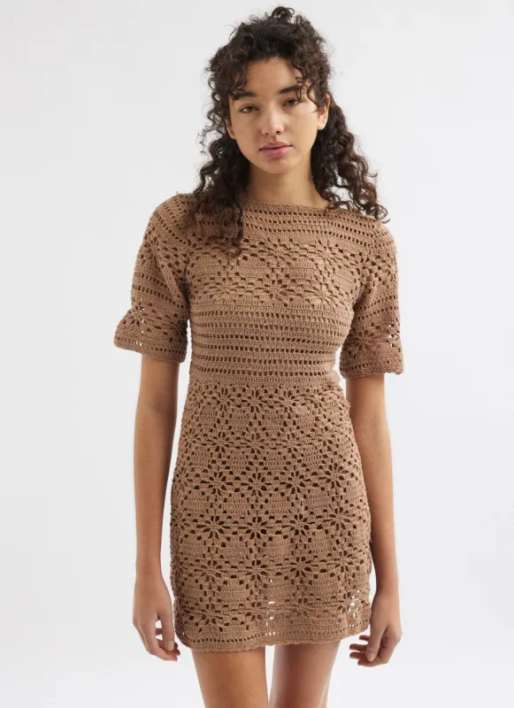 EDITH MINI DRESS SANDALWOOD sold by SHE MADE ME