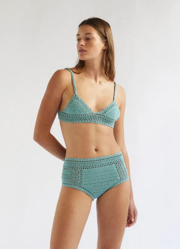 ESSENTIAL BABYDOLL BIKINI TOP HORIZON BLUE sold by SHE MADE ME