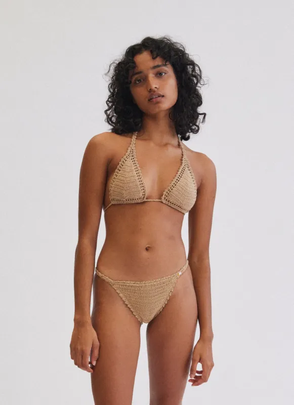 ESSENTIAL PETITE BIKINI BOTTOM SAND sold by SHE MADE ME
