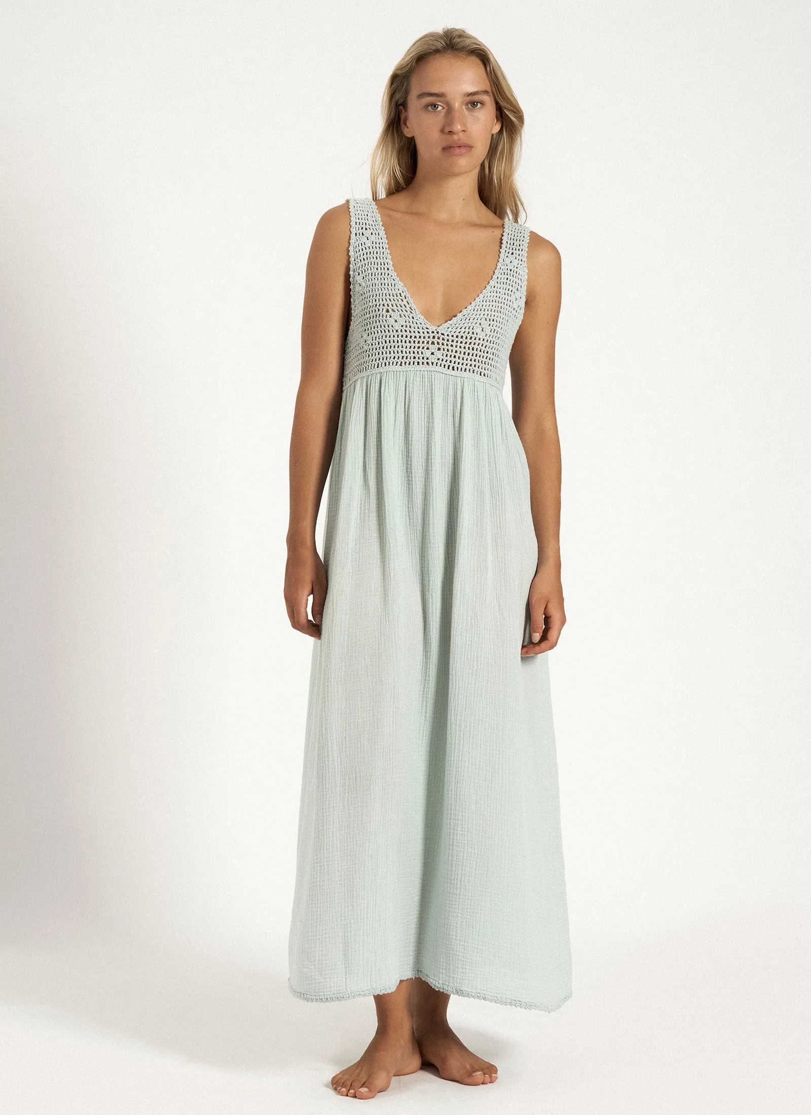 SHANTI DRESS POWDER BLUE sold by SHE MADE ME