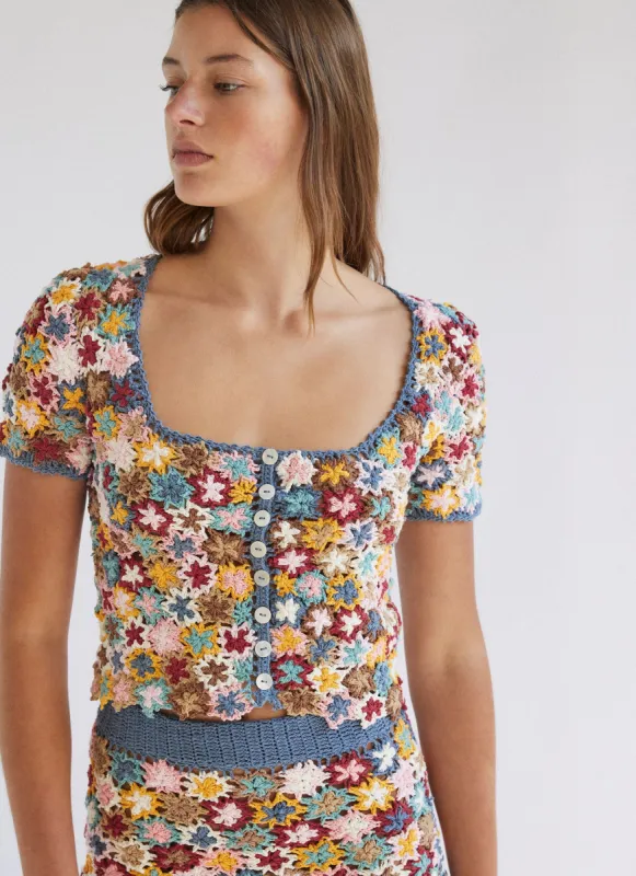 SANA BLOUSE DUSK BLUE sold by SHE MADE ME