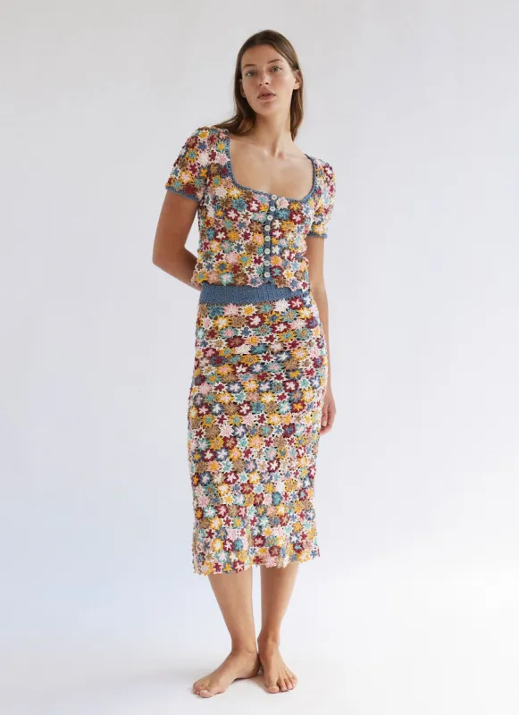 SANA SKIRT DUSK BLUE sold by SHE MADE ME