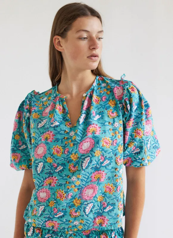 INA FLORAL FRILL BLOUSE sold by SHE MADE ME