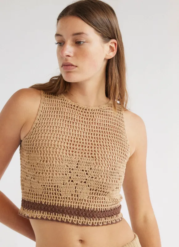 LEYA TOP SAND sold by SHE MADE ME