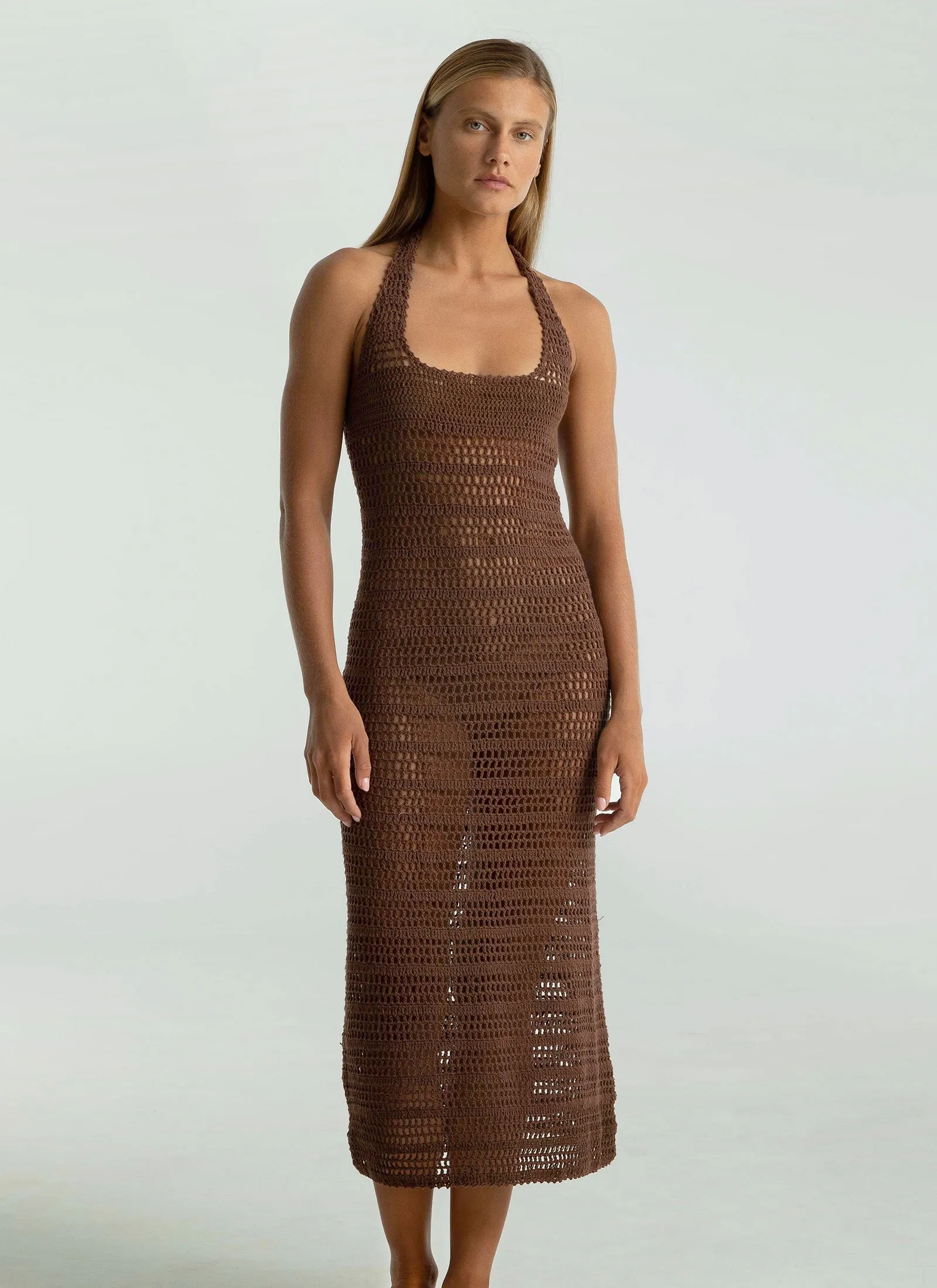RIA MIDI DRESS CHOCOLATE sold by SHE MADE ME product image thumbnail 3