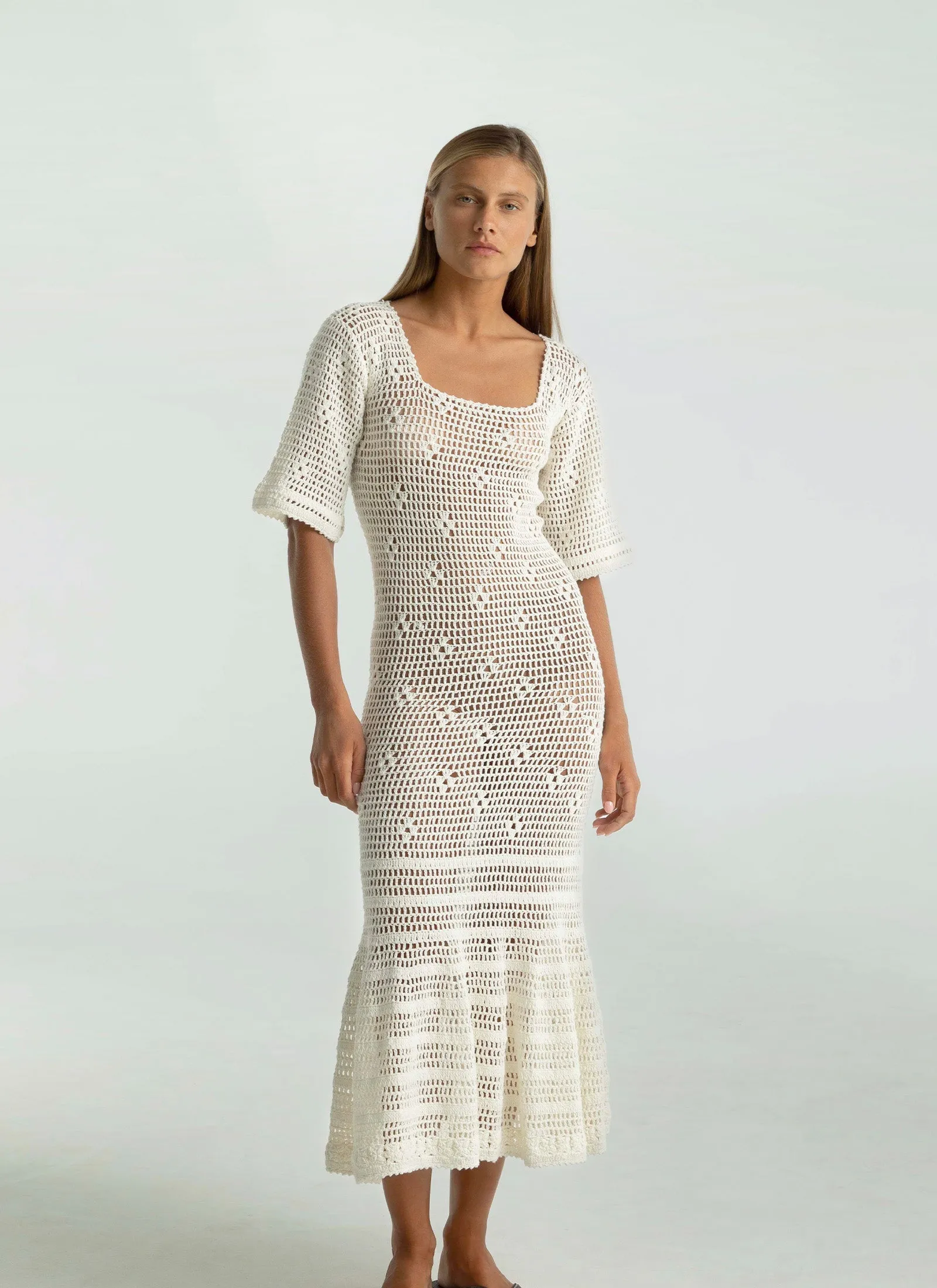 PETAL DRESS IVORY sold by SHE MADE ME product image thumbnail 3