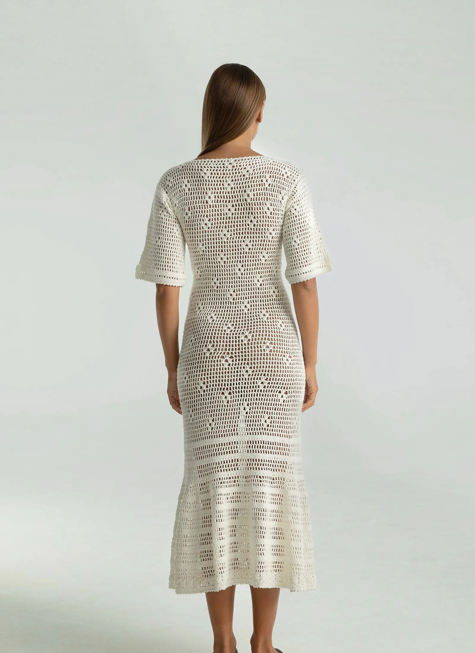 PETAL DRESS IVORY sold by SHE MADE ME product image thumbnail 4