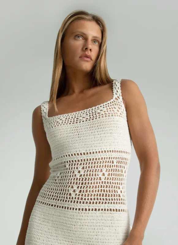 PETAL MINI DRESS IVORY sold by SHE MADE ME