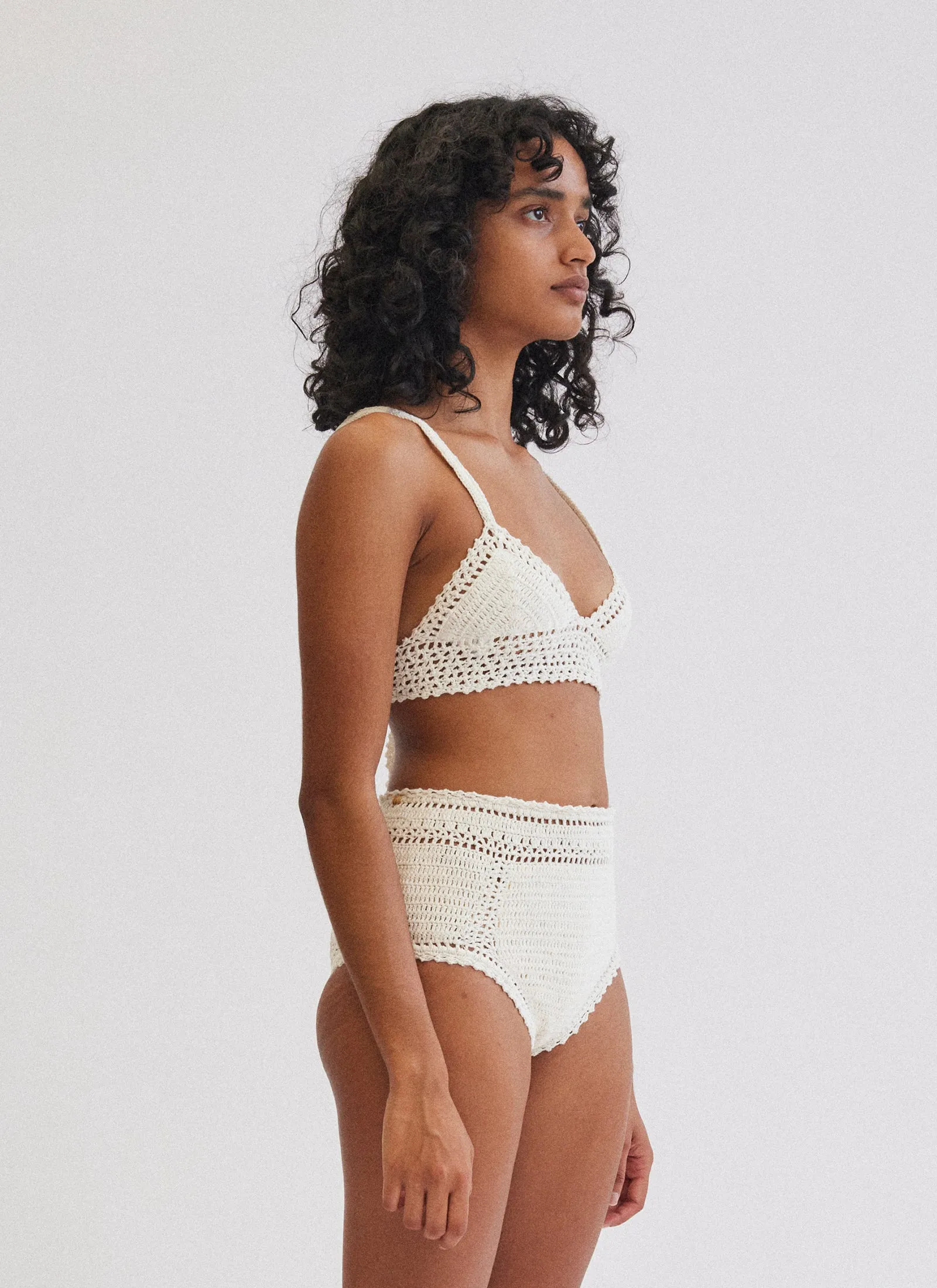 ESSENTIAL HIGH WAISTED BIKINI BOTTOM NATURAL sold by SHE MADE ME product image thumbnail 3
