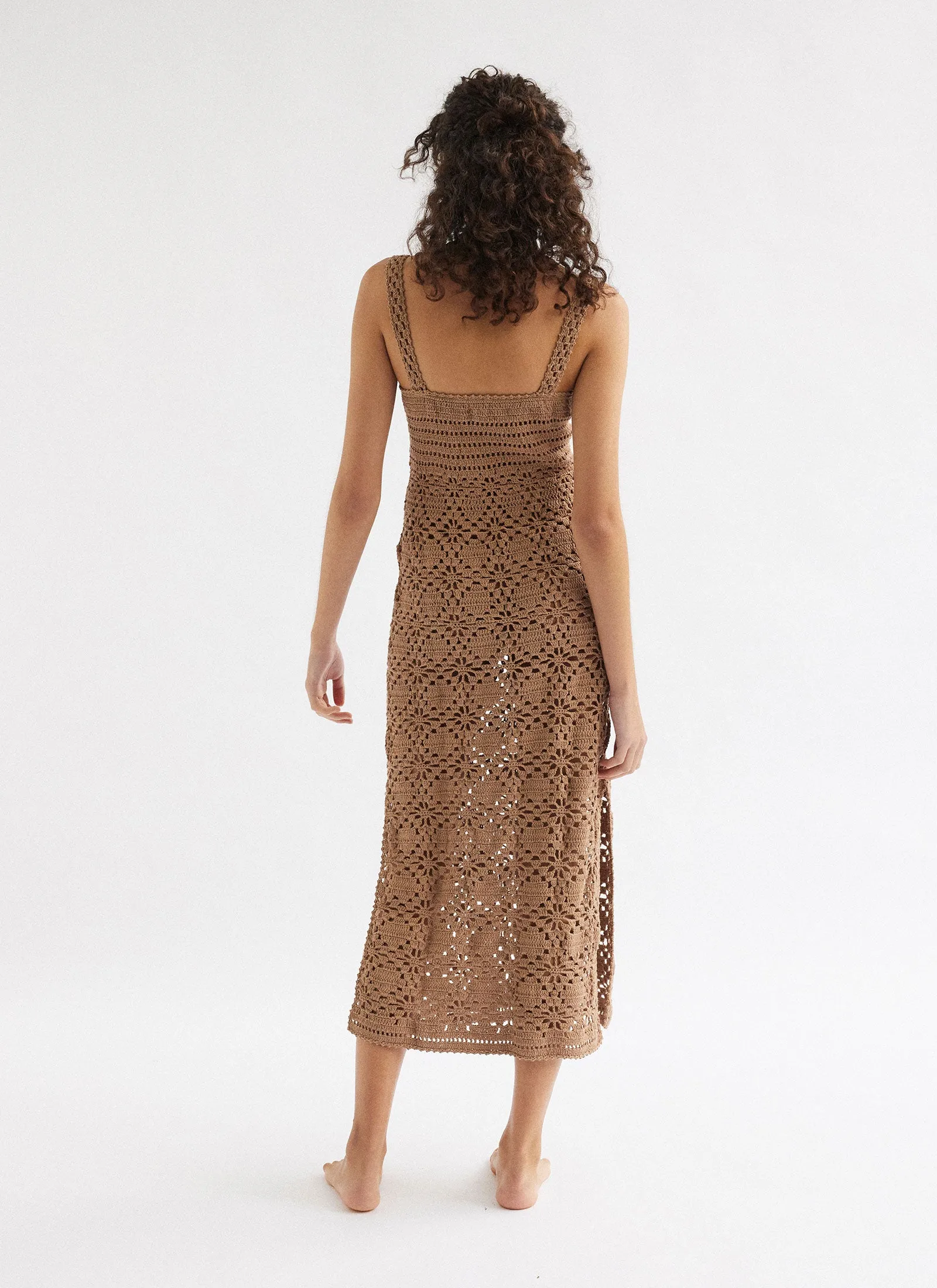 EDITH MIDI DRESS SANDALWOOD sold by SHE MADE ME product image thumbnail 4