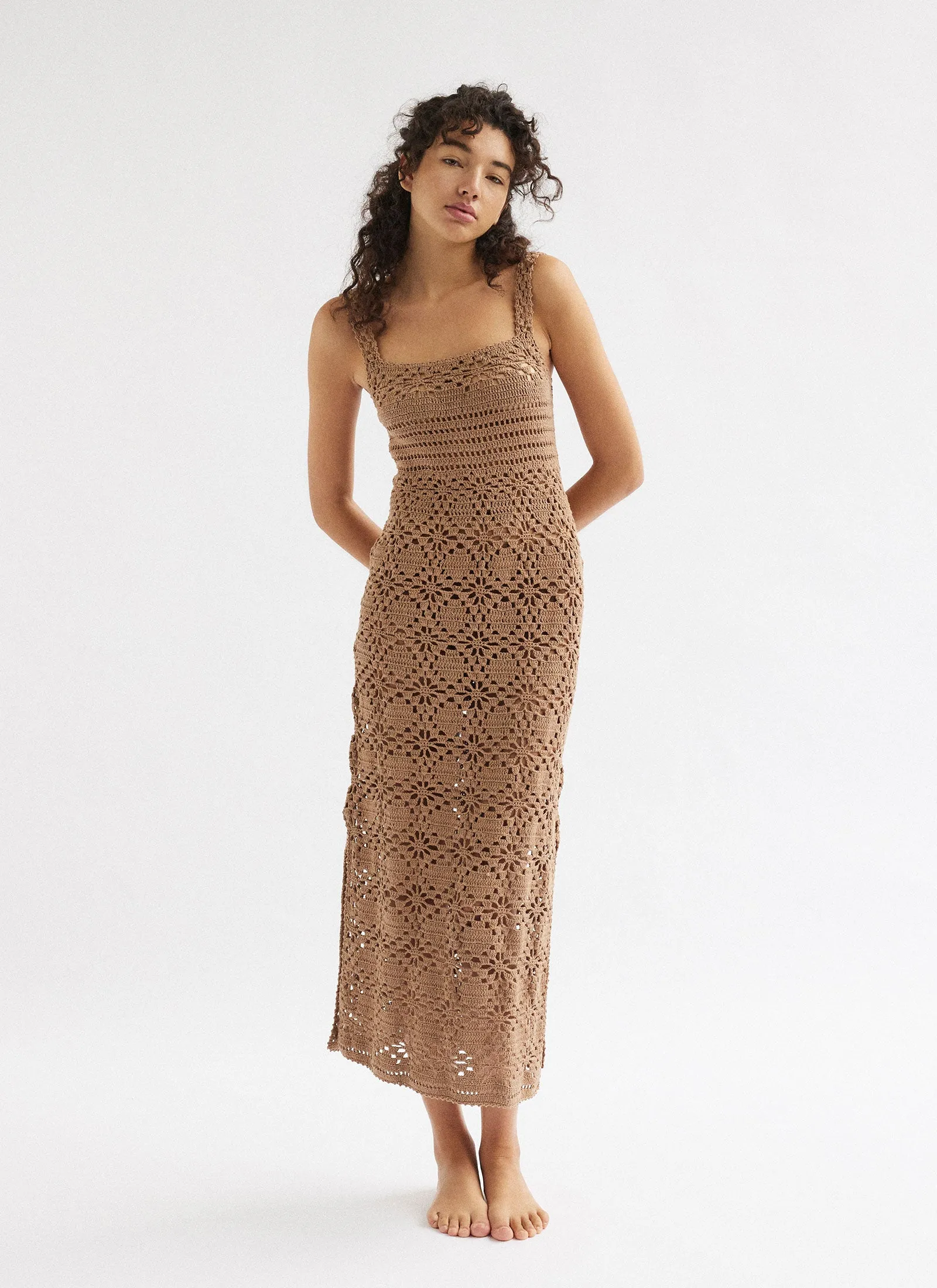 EDITH MIDI DRESS SANDALWOOD sold by SHE MADE ME product image thumbnail 2