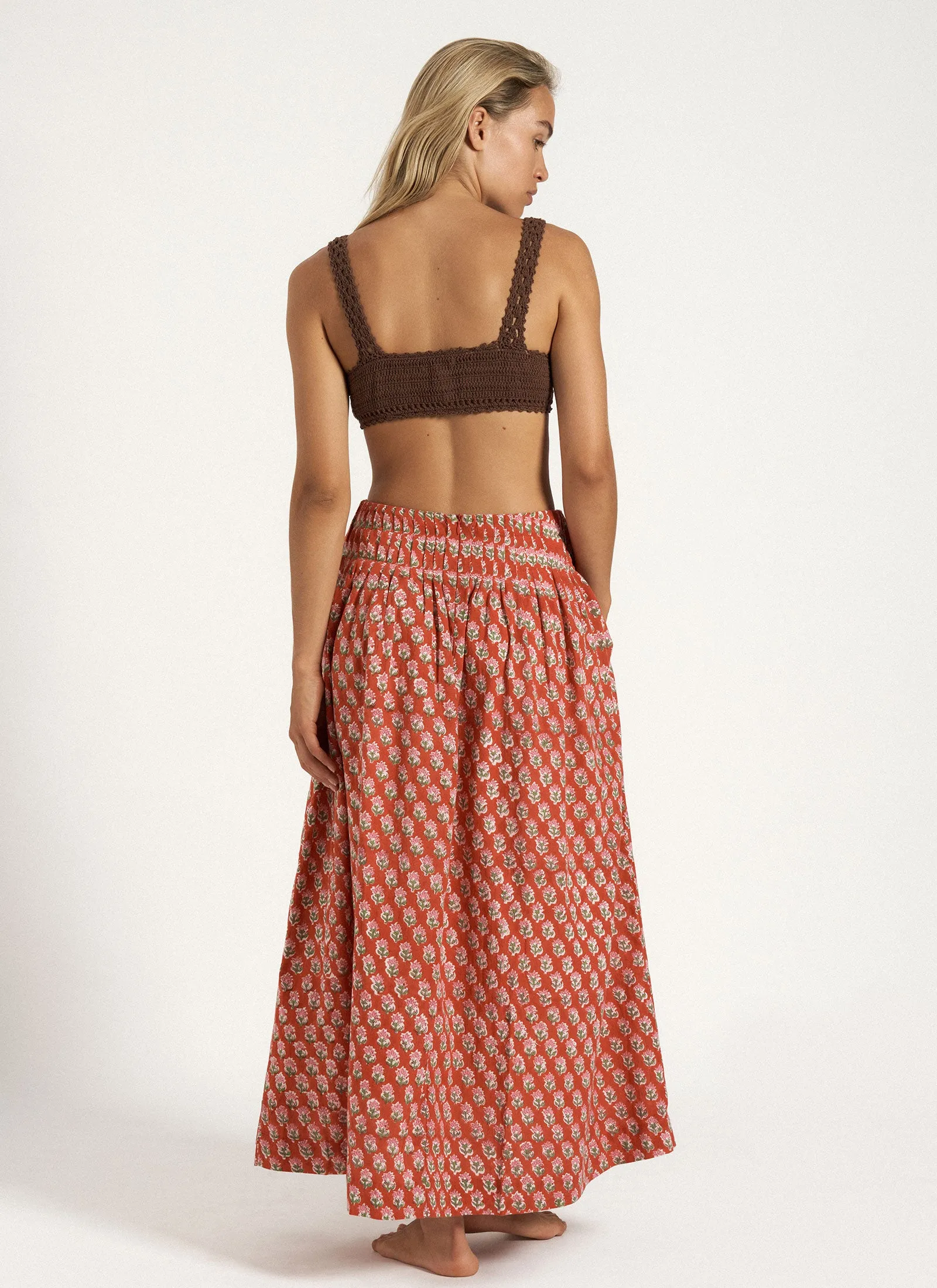 INA FLORAL PLEATED SKIRT sold by SHE MADE ME product image thumbnail 3