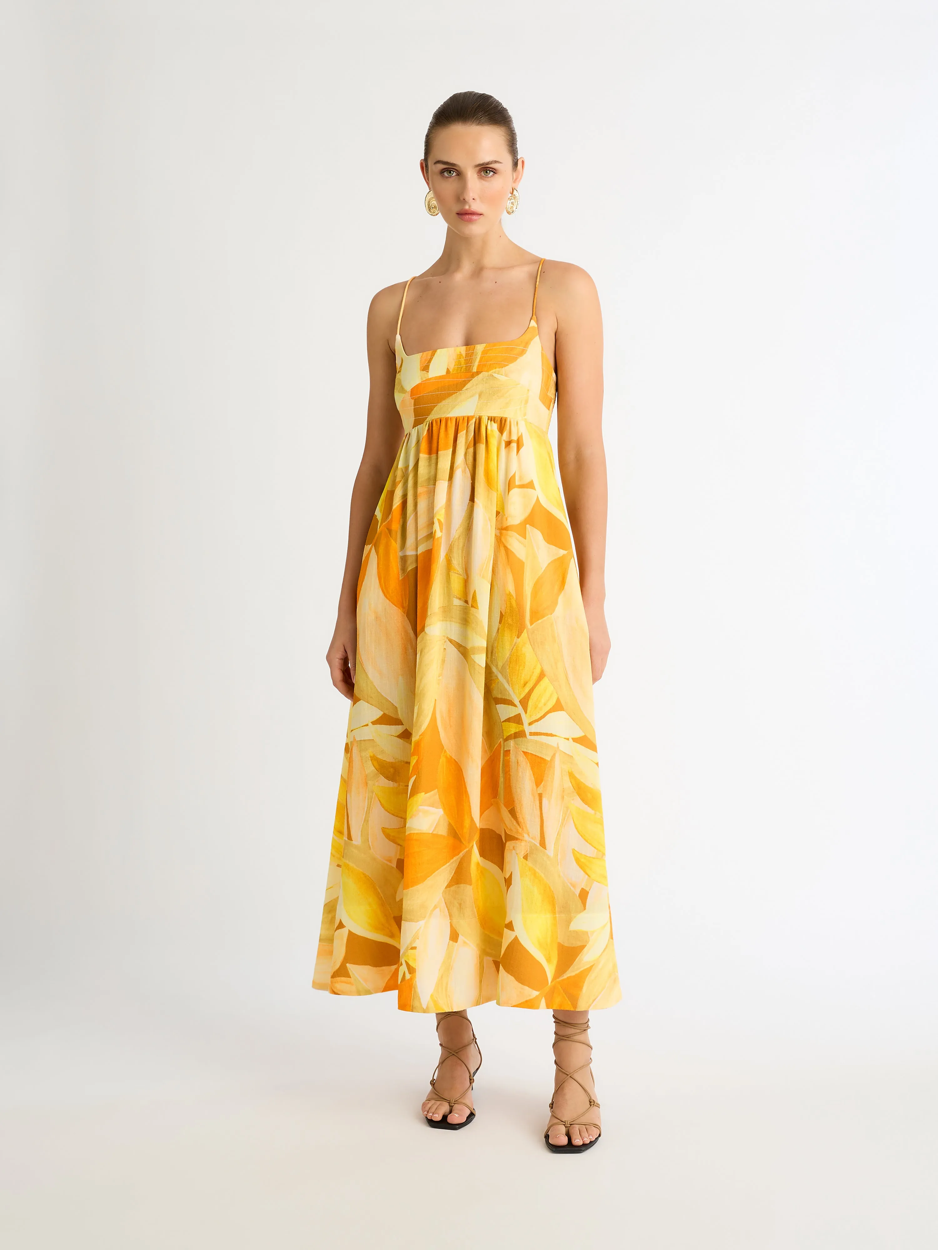AMBER LEAVES MAXI DRESS sold by Sheike product image thumbnail 3