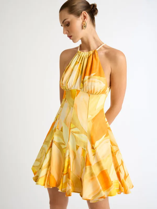 AMBER LEAVES MINI DRESS sold by Sheike